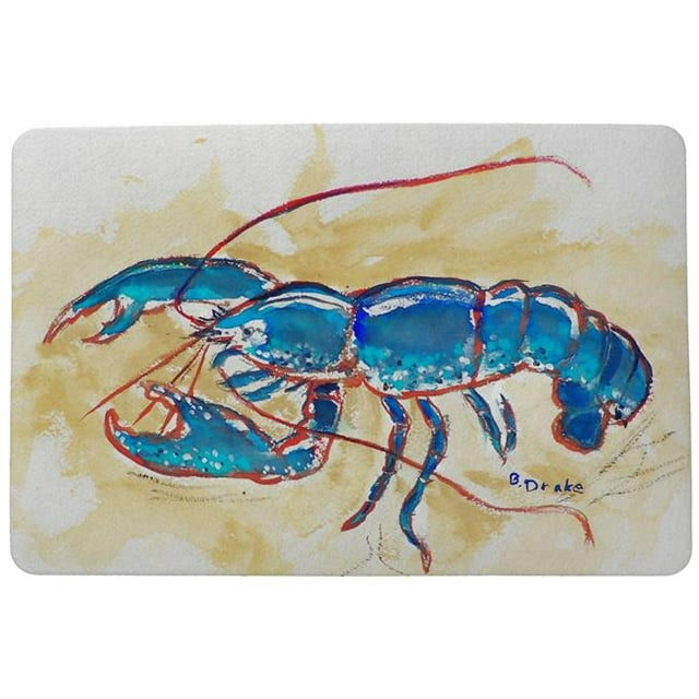 Betsy Drake DM381G Blue Lobster Door Mat - 30 x 50 in.