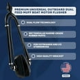 thumbnail image 3 of Five Oceans Outboard Motor Muffs, Dual Feed Muff Boat Motor Flusher, Black PVC Marine Grade Rectangular Muffs, Coated Steel Bracket, Includes Garden Hose Connector and Quick Connect Adapter - FO4241, 3 of 8