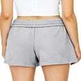 thumbnail image 3 of Women Loosing Sports Shorts Solid Color Elastic Waist Sweatpants, 3 of 6