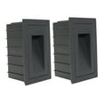 thumbnail image 4 of OFFIGAM 2Pcs LED Step Lights Outdoor Stair Light Waterproof Square Aluminum Alloy Black, 4 of 8