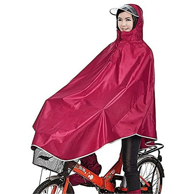 Poncho de Pluie Extérieur Imperméable Réfléchissant pour Cyclisme Camping Randonnée avec Capuche