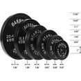 thumbnail image 5 of IFAST Olympic Barbell Weight Plates 2 Inch Hole Solid Cast Iron Barbell Weight Plates, Strength Training, Weightlifting, Bodybuilding, Powerlifting, Sold in Pair, 5 of 7