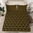 thumbnail image 2 of Feelyou Boho Mandala Damask Queen Sheet Sets, Gold Butterfly Skull Bed Set, 4 Pieces, 2 of 7