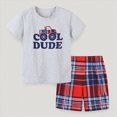thumbnail image 2 of Toddler Boy Summer Clothes Cotton Short Sleeve T Shirt And Short Clothing Set With Pockets Outfits 2-7T, 2 of 7