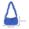 thumbnail image 3 of Bolso de mano acolchado con cordón para mujer, bolso Hobo para desplazamientos (azul), 3 of 8