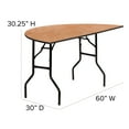 thumbnail image 6 of Emma + Oliver 5-Foot Half-Round Wood Folding Banquet Table - Event & Catering Table, 6 of 11