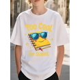 thumbnail image 1 of Girls & Boys "Cool School Cotton Graphic Tees, Back To School Clothes Girls, Black Summer Shirts With Book Character Design, Gift For First Day Of School, Round Neck Short Sleeve T-Shirt, 1 of 3