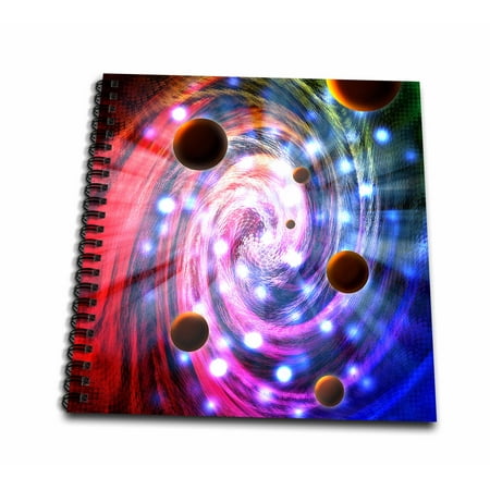 3dRose Silently Planets Universe - Mini Notepad, 4 by 4-inch