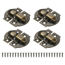 Small Metal Box Toggle Latch, 4 Pack Vintage Hasp Latch Lock Buckle Hardware with Mounting Screw, Bronze