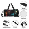 thumbnail image 4 of Pofeuu Neon Spectrum Cat Portrait Print Travel Duffel Bag,Sports Tote Gym Bag,Shoulder Weekender Overnight Bag for Women Gym Bag, 4 of 6