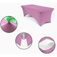 thumbnail image 2 of Mds Pack of 20 Rectangular Stretch 4ft Spandex Table Cover Tablecloths for Wedding - Dusty Pink, 2 of 6