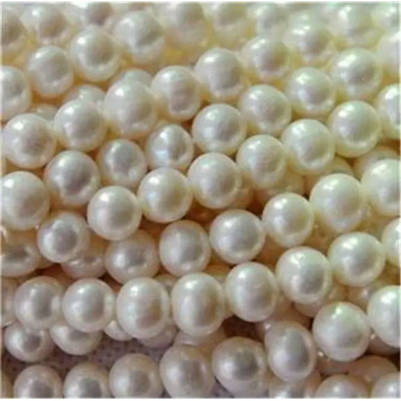 GKNET White 8-9MM Akoya Cultured Pearl Loose Beads 15" From Hong Kong Get AAA##QF307