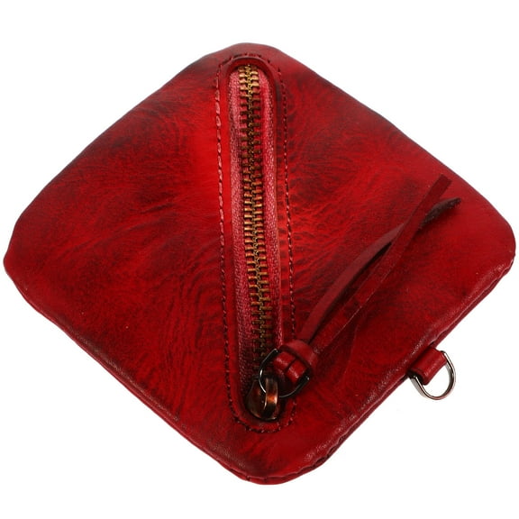 HOMEMAXS Cowhide Coin Purse Change Wallet Pouch Card Holder Retro Coin Purse Women Fashion Accessory