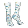 thumbnail image 7 of Bingfone Sea Turtle Prirnt Women's Men's Fun Pattern and Solid Crew Socks-1 Pair Pack-Cool & Classic Novelty Design Gifts, 7 of 7