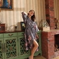 thumbnail image 1 of Batas Camisón de seda de hielo para mujer, bata de baño grande de manga media, camisón de novia de seda simulada, pijamas para mujer, 1 of 5