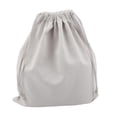 thumbnail image 1 of yuksok Grands Sacs à Cordon en Toile Unie Sac à Linge Cadeau de Voyage Réutilisable Gris, 1 of 9