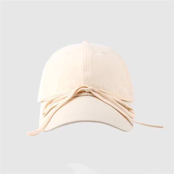 VLOOCKLW Women's Bow Baseball Cap Summer Soft Top Design Casual Versatile Sun Hat Lightweight Breathable Adjustable Fit for Outdoor Daily Travel Small Face Effect