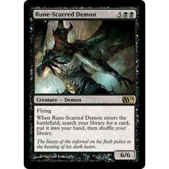 MtG 2012 Core Set Rare Rune-Scarred Demon #106