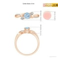thumbnail image 4 of ANGARA Natural Aquamarine and Diamond Twisted Vine Engagement Ring in 14K Rose Gold for Women (Size-5mm) | March Birthstone, Birthday, Anniversary, Jewelry Gift for Women | Natural Aquamarine Ring, 4 of 10