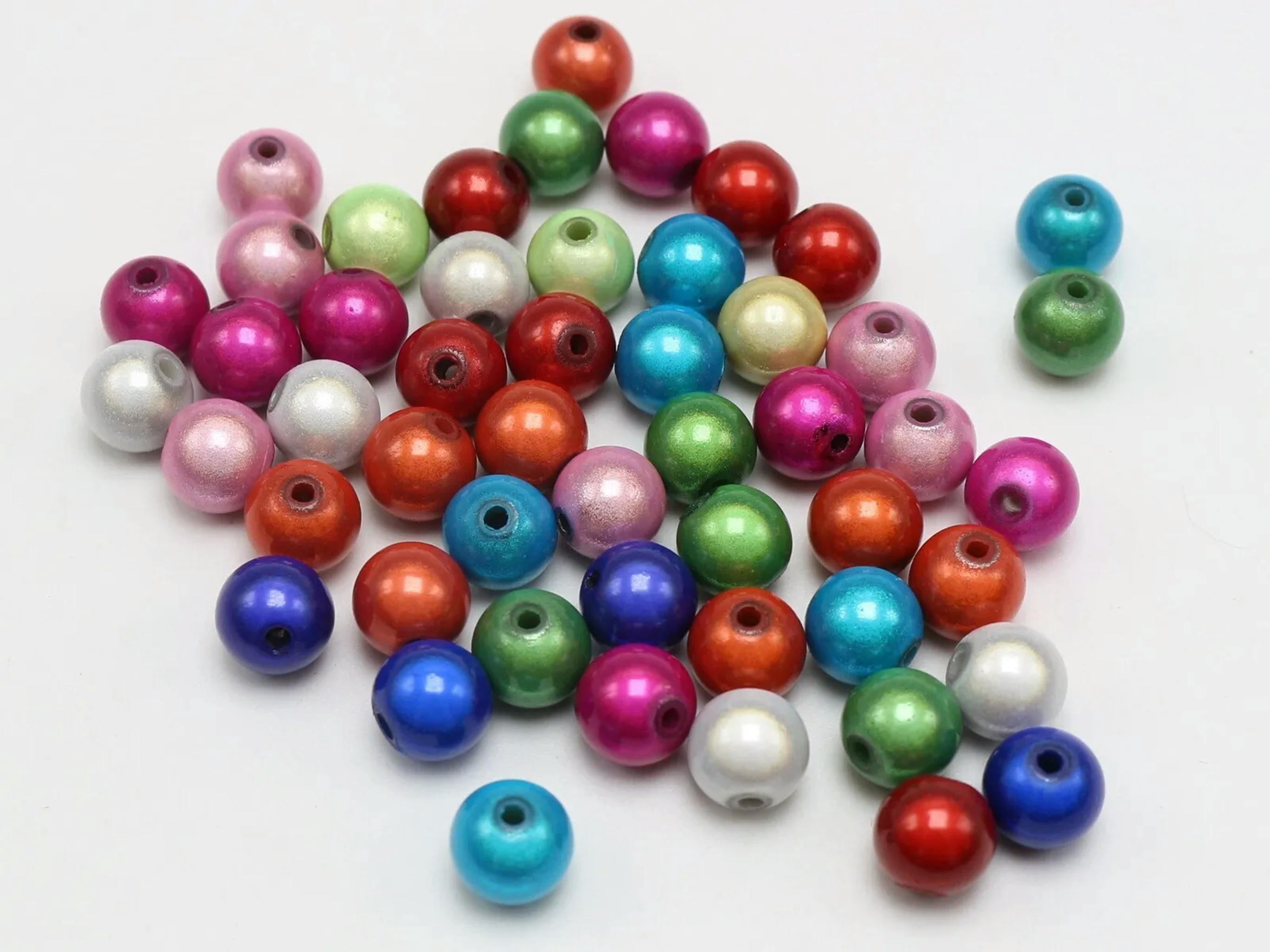 U8MO 250 Mixed Color 3D Illusion Acrylic Miracle beads 10mm Spacer Beads