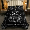 thumbnail image 1 of YST Happy Camping Down Comforter Set, Black and White Camper Bedding Set, Queen, 3 Count, 1 of 5