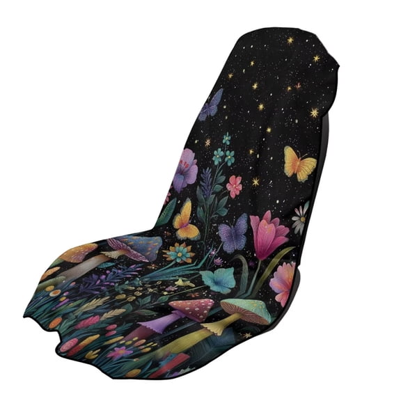 ZUXONGSY Car Seat Cover Towel Butterfly Flower Print Cars Seat Towel Covers Non-Slip Towel Bucket Seat Covers Universal Fit for Cars Suvs Vans Trucks