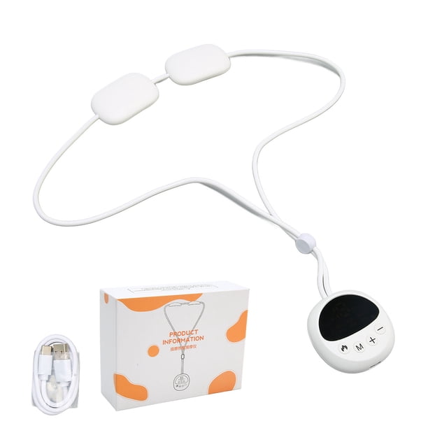 Masajeador cervical eléctrico de pulso con compresa caliente termostática de 3 niveles, portátil, inteligente, con colgante, para dolor muscular.