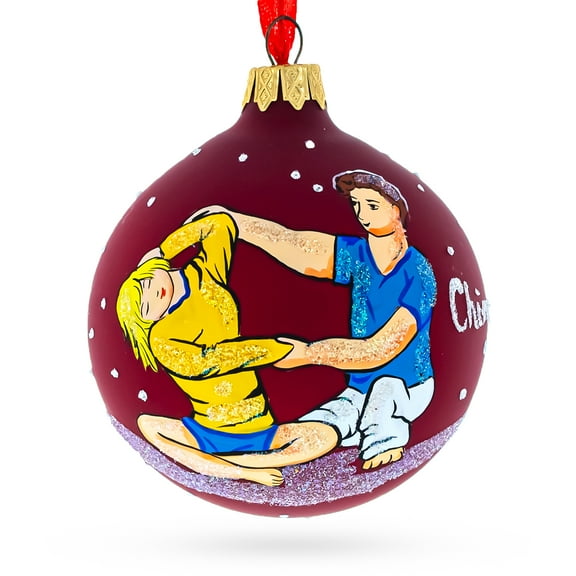 Chiropractor Glass Ball Christmas Ornament 3.25 Inches