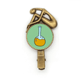thumbnail image 1 of Bouteille en Verre Réaction Checal Coiffure Broche Broche Vintage Métal, 1 of 3