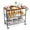 Black Tube, variant on GOCAPTAIN 3-Tier 550lbs Utility Cart Rolling Storage Trolley – Heavy Duty Metal Cart with Wood Top, 360° Lockable Wheels, 10 Hooks & 2 Shelf Liners – for Office, Kitchen, Warehouse, Black Tube
