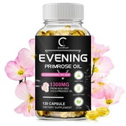 Evening Primrose Oil Capsules | Acids Softgels 1300mg -Promotes Skin & Cardiovascular Health -Non GMO & Gluten Free | 120 Capsules