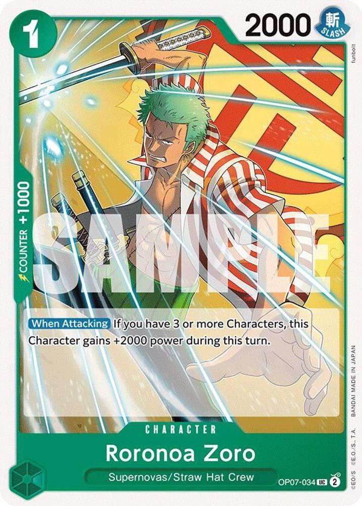 One Piece Legacy of the Master Uncommon Roronoa Zoro OP12-113