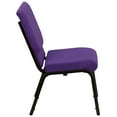 thumbnail image 6 of BizChair 4 Pack 18.5''W Stacking Church Chair in Purple Fabric - Gold Vein Frame, 6 of 10