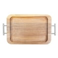thumbnail image 1 of Home Trends Wooden Serving Tray with Handle, 17.12 x 9.64 x 0.98inch, Natural Acacia color, 1 of 4
