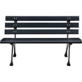 thumbnail image 2 of 4'L Park Bench With Backrest, Recylced Plastic, Black, 2 of 7