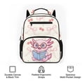 thumbnail image 6 of Jeiento Cute Axolotl Kids Backpack for Boys, 13.5 Inch Toddler Preschool Bag, Lightweight Bookbag with 2 Front Pockets & Mesh Side Pockets, 6 of 7