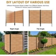 thumbnail image 4 of Zikebtuy 36in W x 44in H Air Conditioner Fence, 2 Panels Outdoor Wood Fence Privacy Screen with Metal Stakes, Outside Trash Can Pool Equipment Enclosure Panels Decorative Fences, 4 of 7