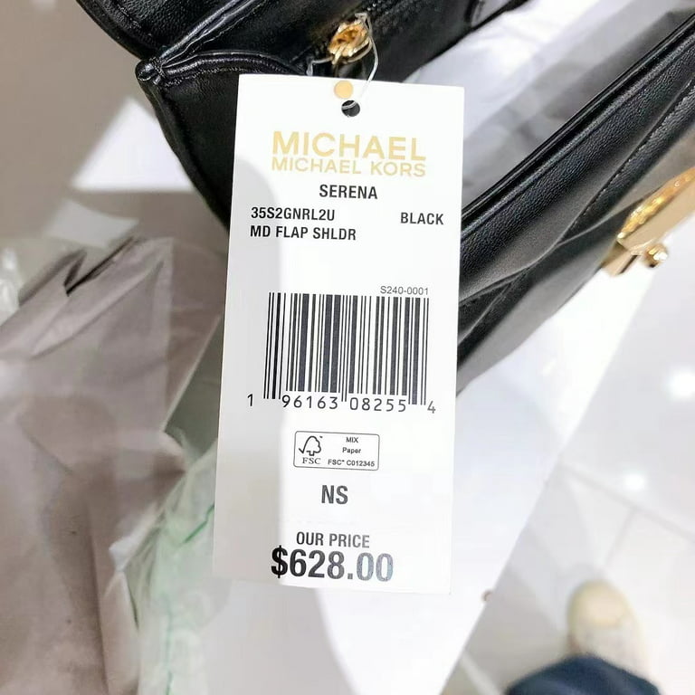NWT Michael Kors Serena Medium Flap Shoulder Bag In OPTIC WHITE Retail $628