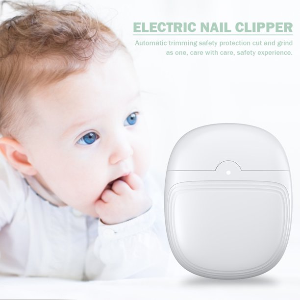 Recortador de uñas recargable para almacenamiento de restos de uñas para adultos y niños (blanco)