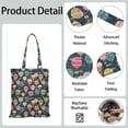 thumbnail image 5 of Vintage Style Reusable Shopping Tote Bag - Foldable Eco-Friendly Grocery Bag with Large Capacity 16x15 for Travel & Beach, 5 of 6