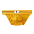 thumbnail image 2 of Gubotare Men Underwear Boxer Brief Men's See Through Mesh Bikini Triangle Panties Low Waist Stretch Underpants,Yellow L, 2 of 3