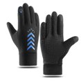 thumbnail image 1 of SZTXJ Men's & Women's Winter Gloves - Thin Men's Gloves - Winter Cycling GlovesBlue Black, 1 of 5