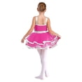 thumbnail image 2 of Hansber Robe Tutu de Danse pour Filles Enfants Paillettes Jazz Fête Danse Costume de Performance Rose Vif 16, 2 of 7