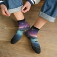 thumbnail image 3 of Rocae Magical Bees Twilight River for Premium Adult Socks,Comfortable, Breathable, and Durable Socks, Perfect for Everyday Wear, 3 of 7
