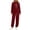 A Wine, variant on Hoodies Dqueduo Women's Two Piece High Neck Sports Suit Long Sleeve Drawstring And Jogger Pants Casual Pocket Set, Sizes S-XXL