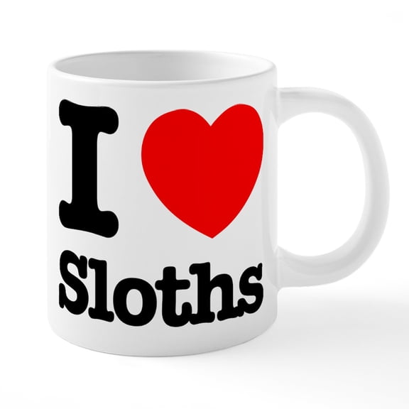 CafePress - I Heart Sloths - 20 Oz White Ceramic Mega Mug