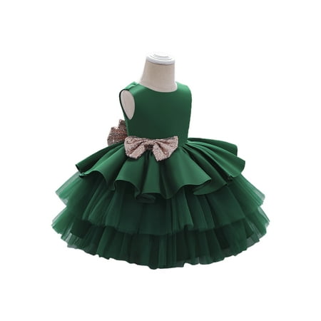 

Fullvigor Little Girls Princess Dress Big Bowknot Sleeveless Backless Lace Tutu Dresses