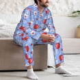 thumbnail image 7 of Fotbe coffee love cup winter Pattern Long Sleeve Pajama Set for Men,Sleepwear Set,2-piece Loungewear Set,Soft PJs Comfy Nightwear with Pockets-Medium, 7 of 7