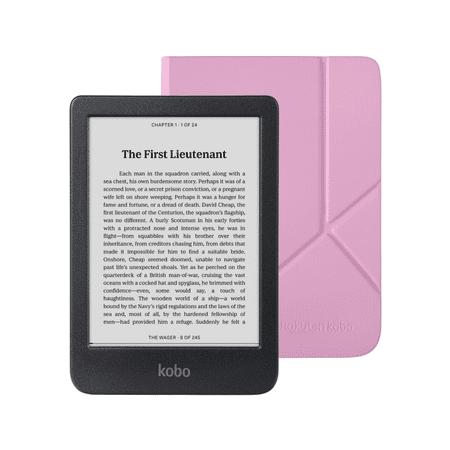 Kobo Clara BW eReader with Case Bundle (Candy Pink SleepCover, Case Bundle)
