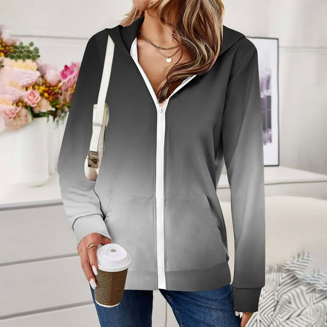 LOVZFMLL Jackets for Women's Long Pocket